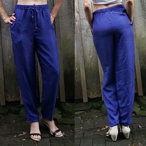 VTG Purple Silk Joggers - Hi-Waisted Joggers